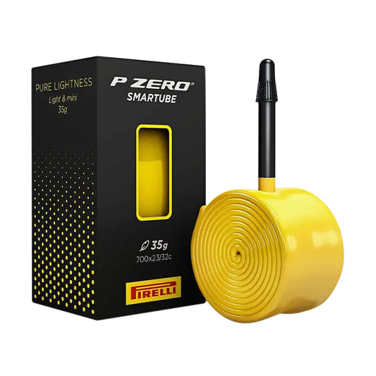 Chambre à air vélo 700 x 23-32 Pirelli p zero smartube tpu valve presta jaune - noir 60 mm