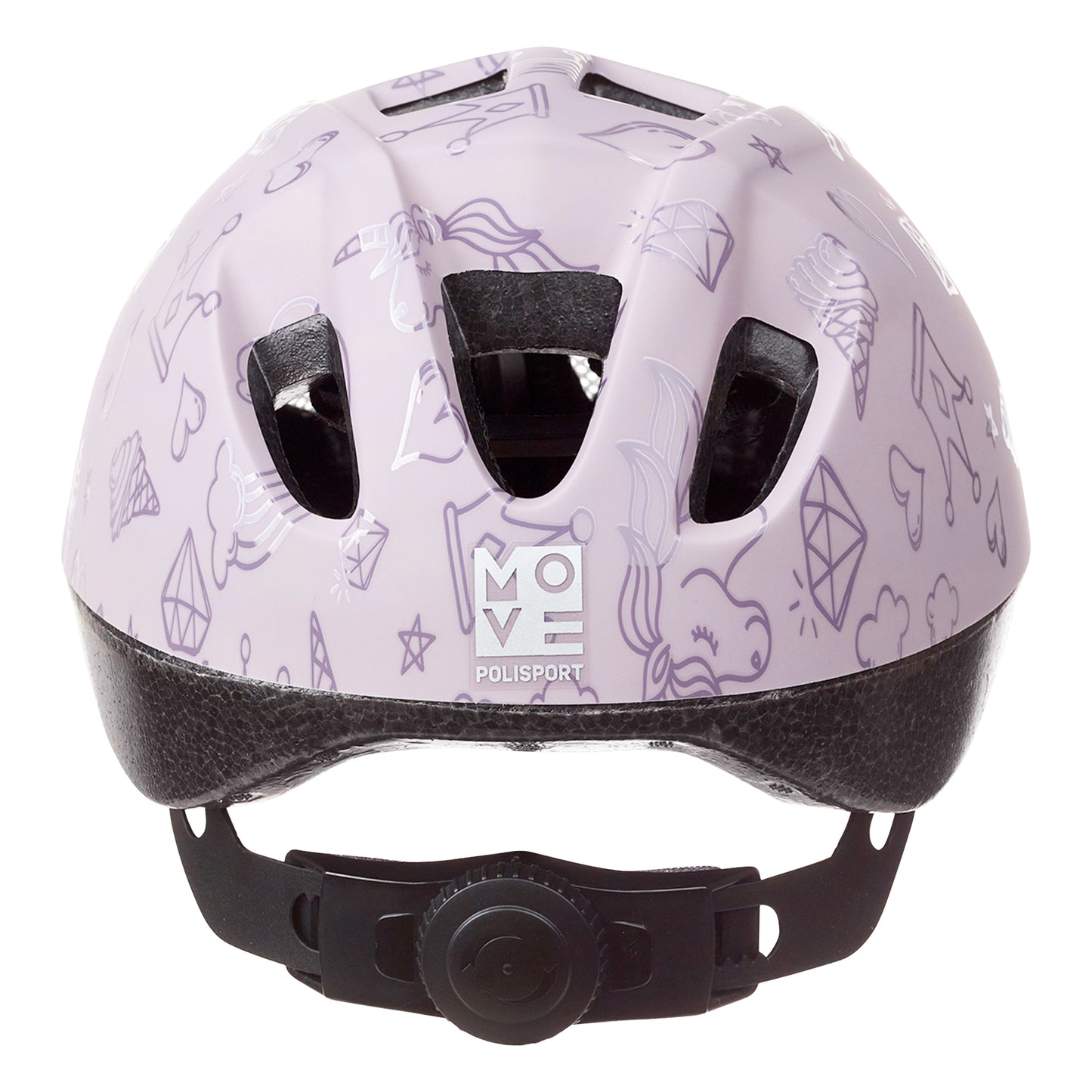 Polisport fantasy purple kids' bike helmet