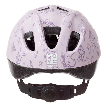 Polisport fantasy purple kids' bike helmet
