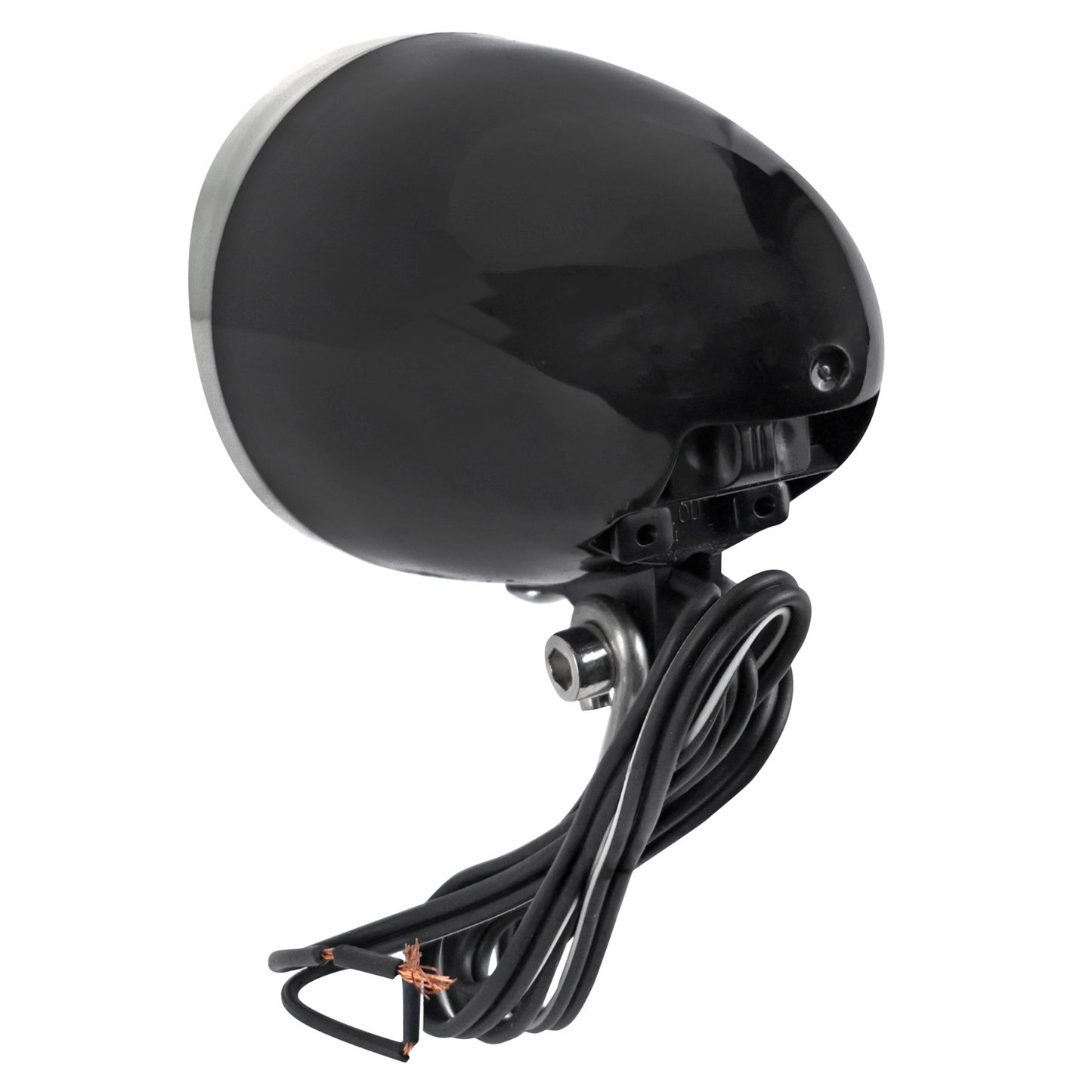 Bicycle light for front dynamo hub on Dutch-style fork 30 lux on-off switch button