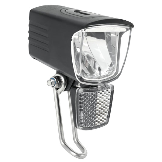 Eclairage vélo pour moyeu dynamo avant sur fourche Marwi extreme 80 lux noir bouton switch on-off