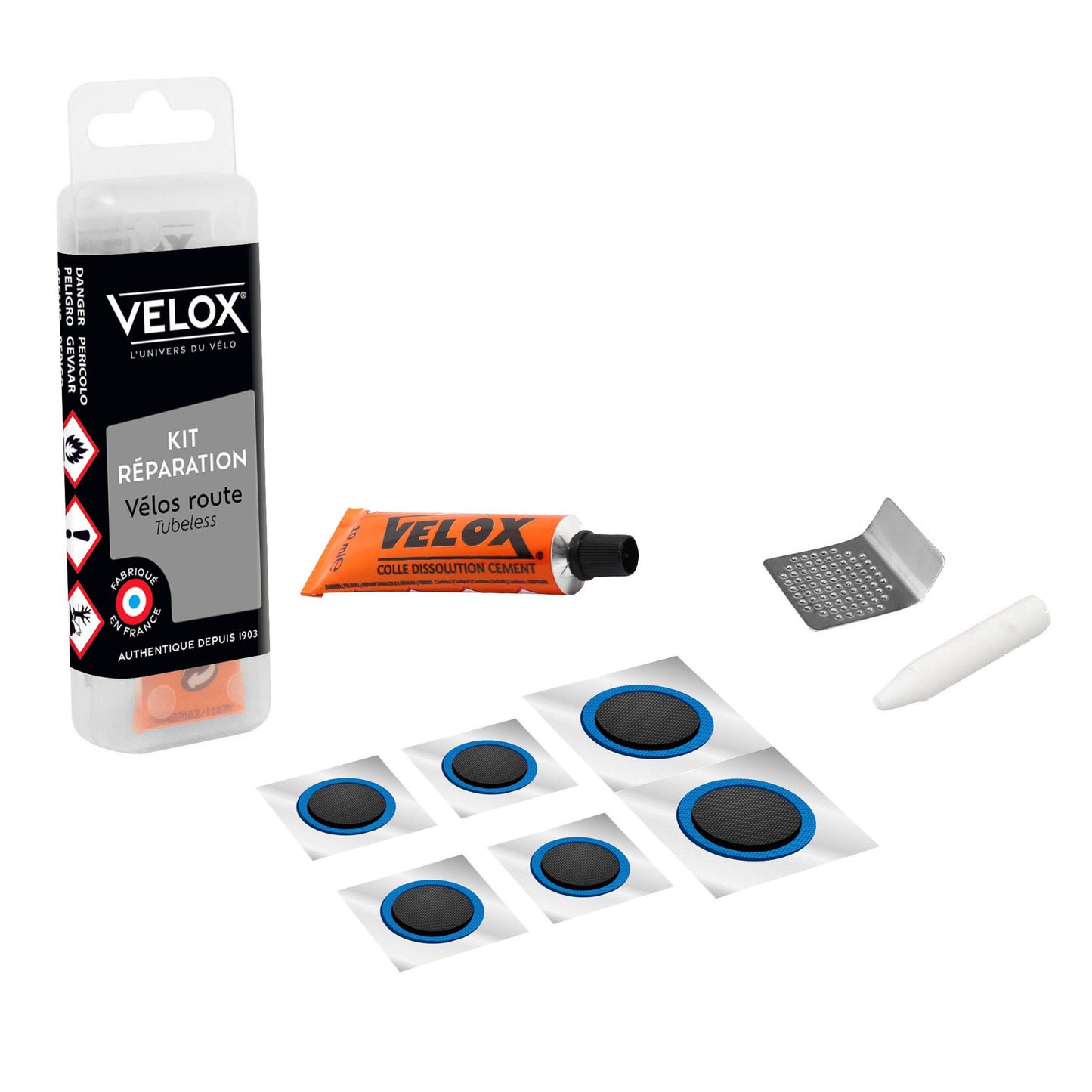 Kit réparation tubeless route Velox intérieur rustines