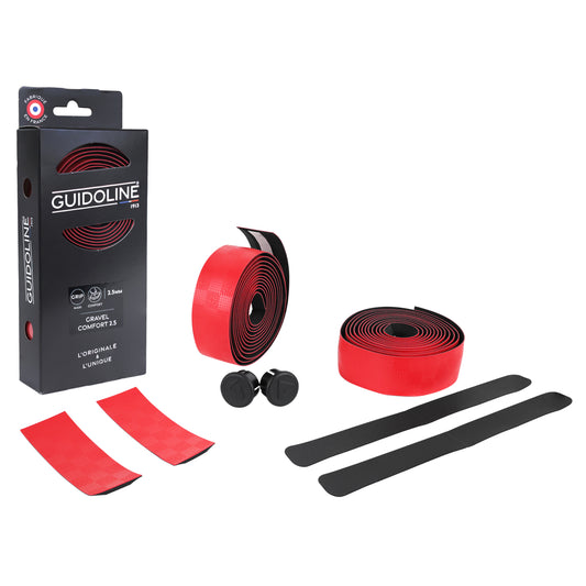 Ruban guidon VELOX Gravel confort 2.5mm rouge