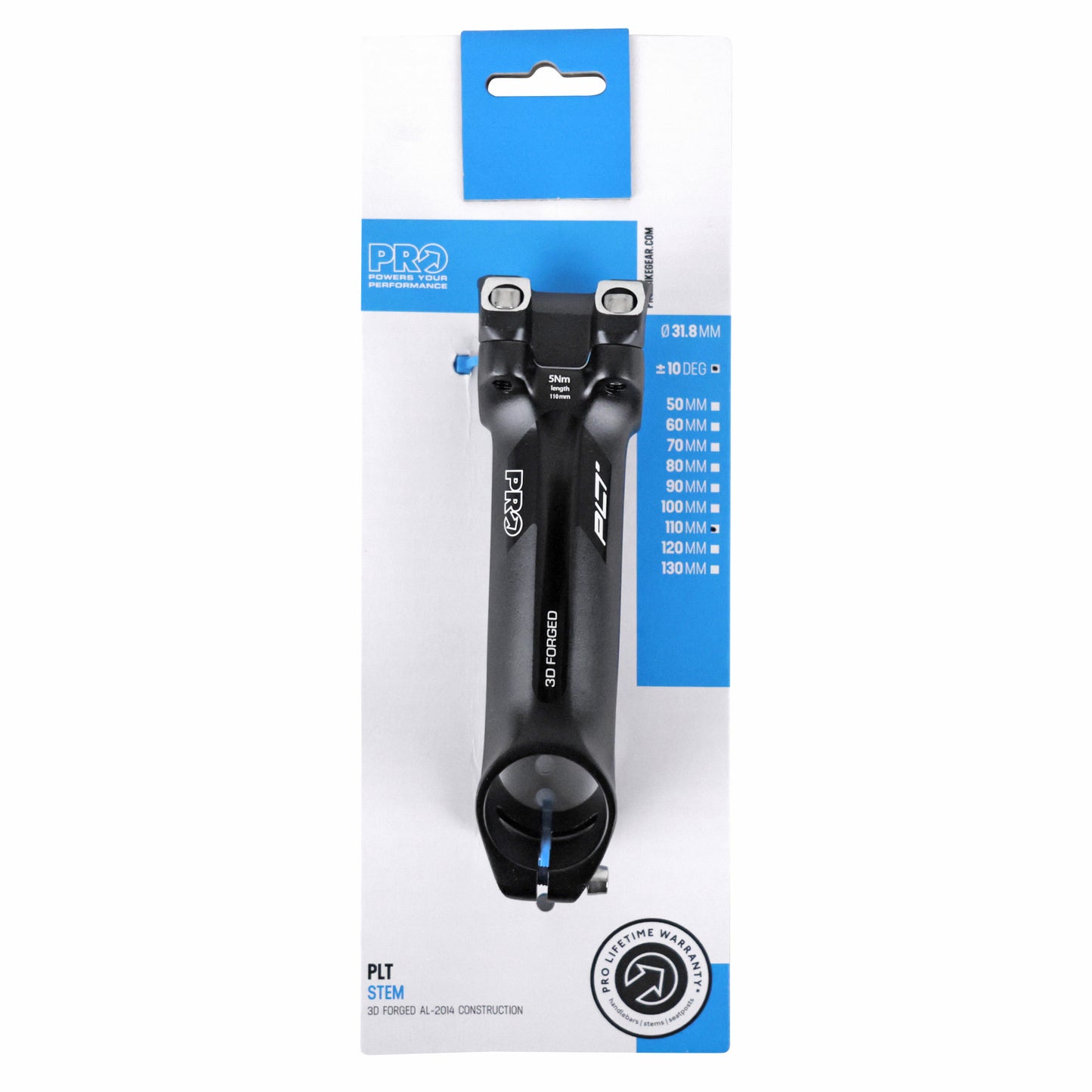 Potence route PRO PLT 31,8 L110 angle ±10°