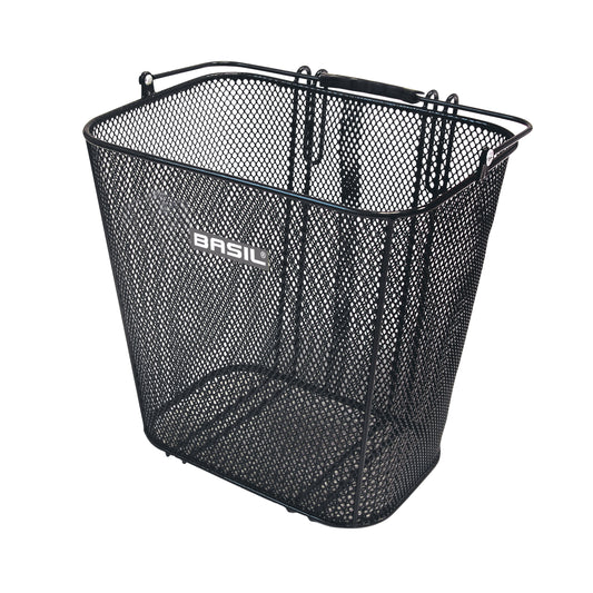 Panier arrière acier nid d’abeille Basil Cardif noir