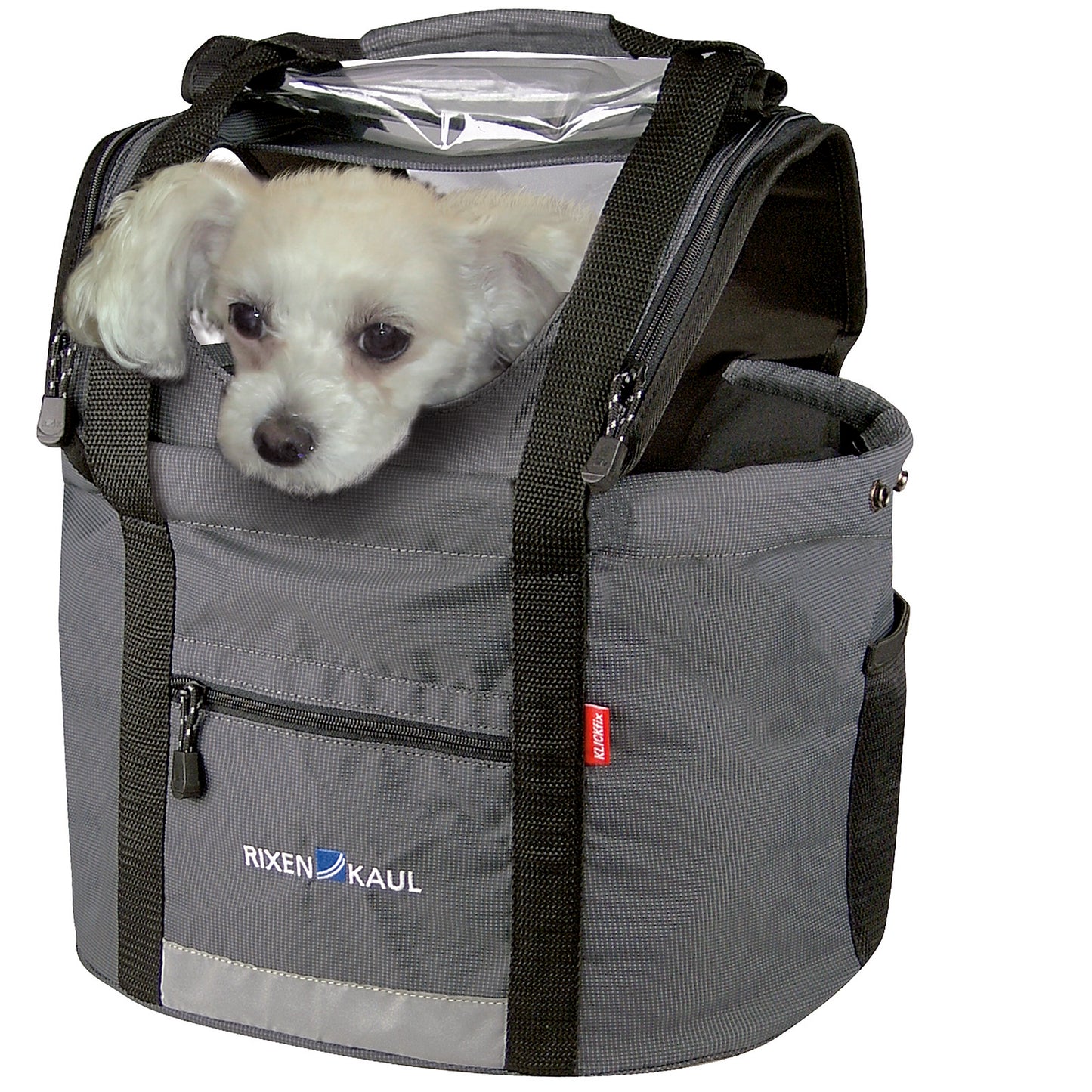 Klickfix Doggy Grey 24L Front Basket for Dogs