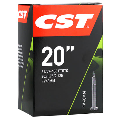 Chambre à air vélo 20 x 1.75-2.125 Cst valve presta 48 mm