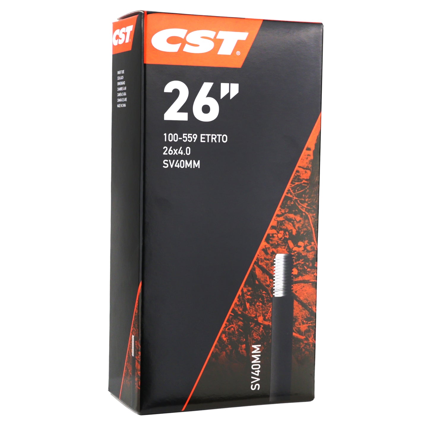 Chambre à air vélo 26 x 4.00 Cst valve standard 40 mm