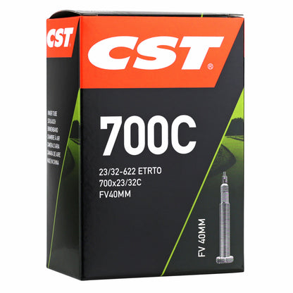 Bicycle inner tube 700 x 25-32 Cst presta valve black 40 mm