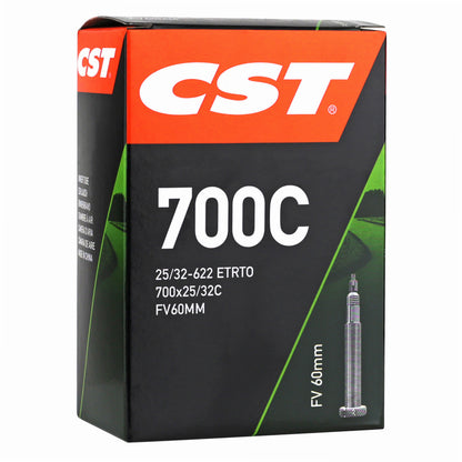 Bicycle inner tube 700 x 25-32 Cst presta valve black 60 mm