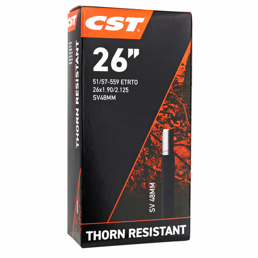 Chambre à air vélo 26 x 1.90-2.125 Cst renforcée 3.6mm valve standard 48 mm