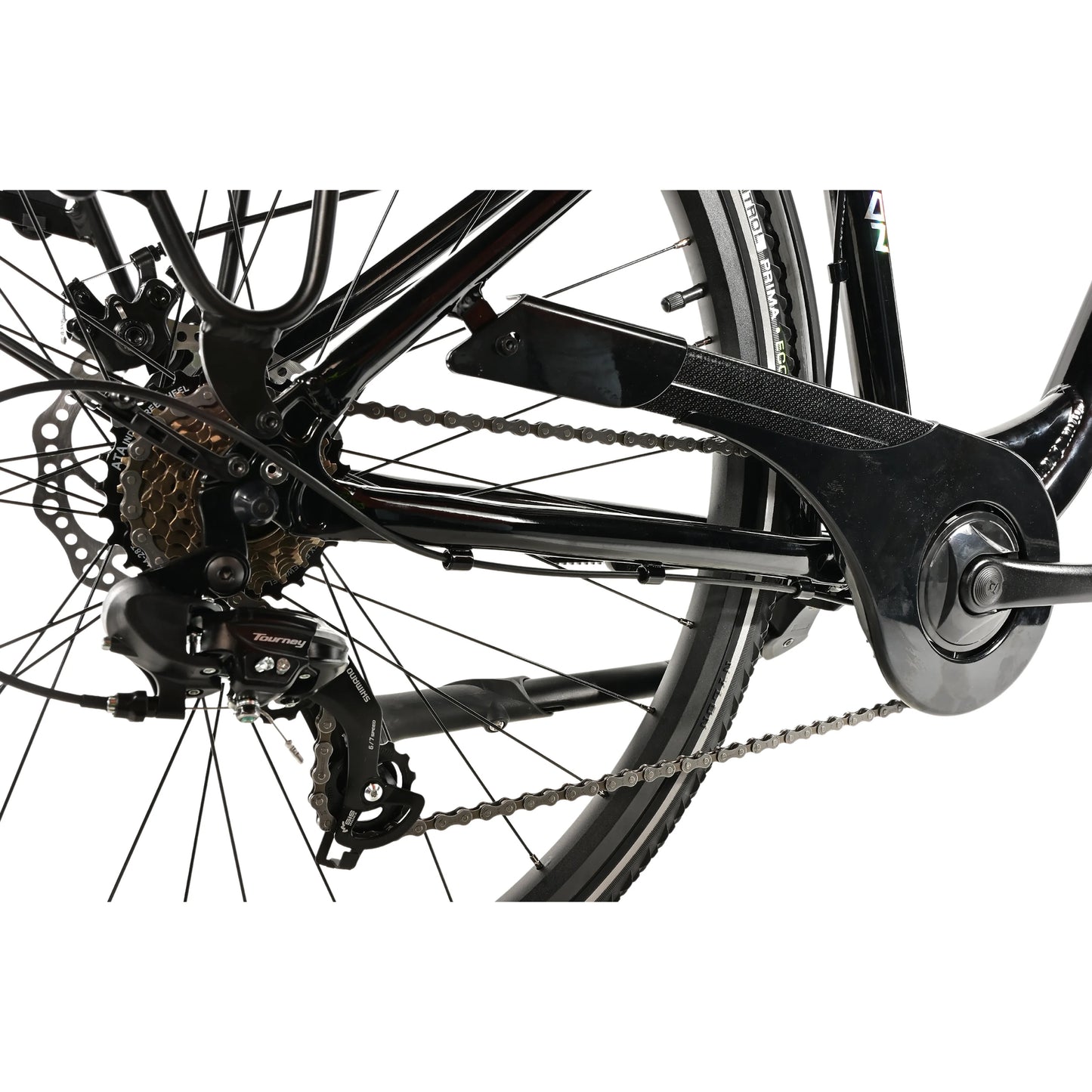 28 Leader Fox City Bike Mixed Terrain Black 7-Speed Aluminum Frame