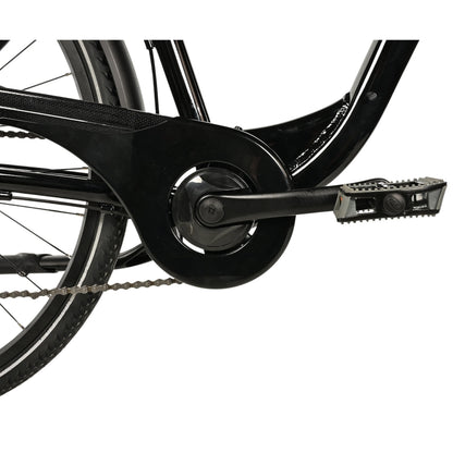 28 Leader Fox City Bike Mixed Terrain Black 7-Speed Aluminum Frame
