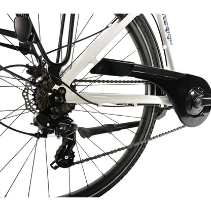 28" Leader Fox hybrid city bike, white, 7-speed, aluminum frame