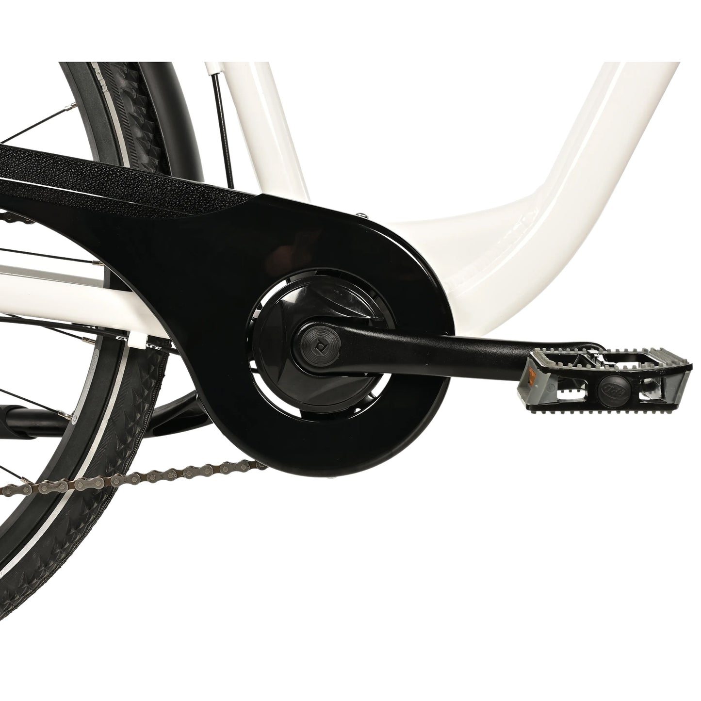 28" Leader Fox hybrid city bike, white, 7-speed, aluminum frame