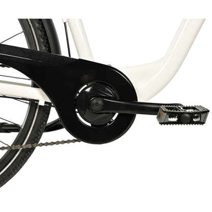 28" Leader Fox hybrid city bike, white, 7-speed, aluminum frame