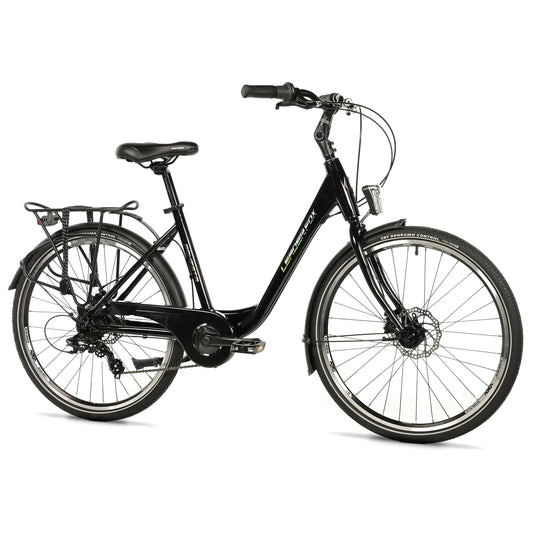 26 Leader Fox Domesta Women's 7-Speed Black Aluminum Frame City Bike