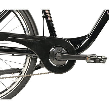 Vélo city bike 26 Leader fox domesta femme noir 7v cadre alu