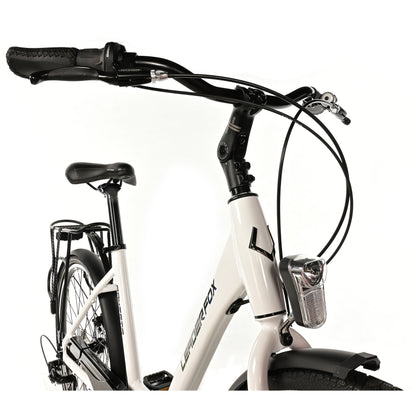Vélo city bike 26 Leader fox domesta femme blanc 7v cadre alu