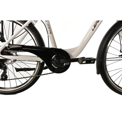Vélo city bike 26 Leader fox domesta femme blanc 7v cadre alu