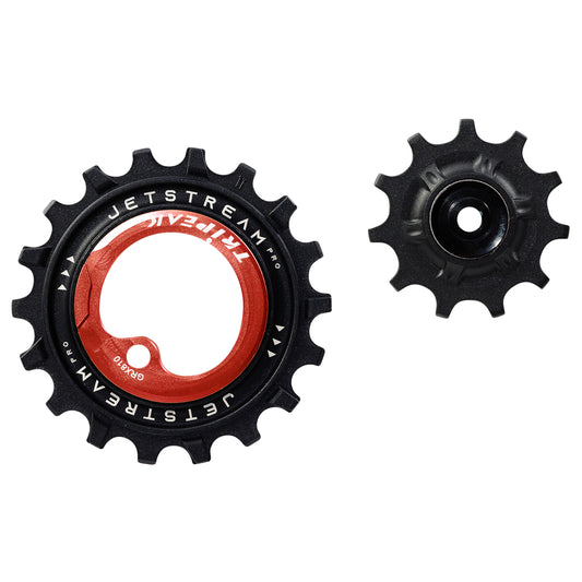 Tripeak aopw derailleur pulley 11-18 tooth ceramic 12-11x2sp. Shimano GRX RX810 - 815 - 820 red set of 2