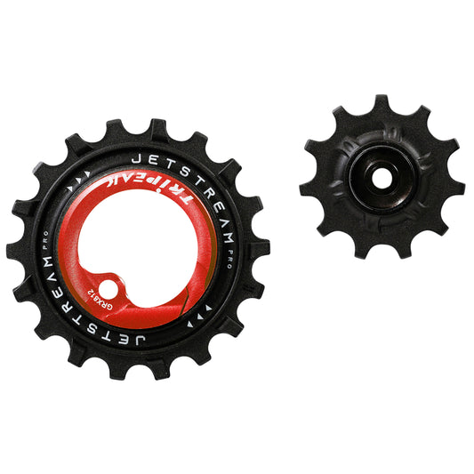 Tripeak 11-18 tooth ceramic jockey wheel 11x1v. Shimano GRX RX812 - 817 red set of 2