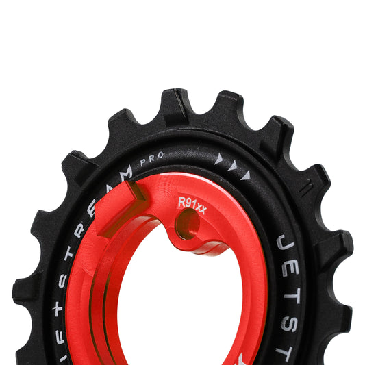 Tripeak 11-18 tooth ceramic jockey wheel 11x1v. Shimano GRX RX812 - 817 red set of 2