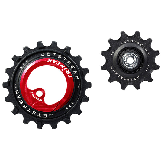 Tripeak aopw Derailleur Pulley 12-18T Ceramic 11x2sp. Shimano Ultegra R8000GS - 105 R7000GS Red Set of 2
