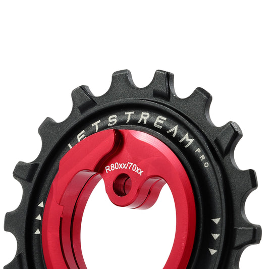 Tripeak aopw Derailleur Pulley 12-18T Ceramic 11x2sp. Shimano Ultegra R8000GS - 105 R7000GS Red Set of 2