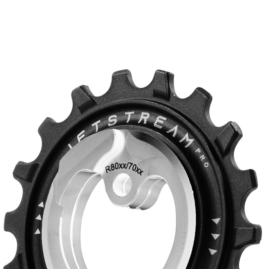 Tripeak AOPW 12-18T Ceramic Derailleur Pulley 11x2v. Shimano Ultegra R8000GS - 105 R7000GS Silver Set of 2