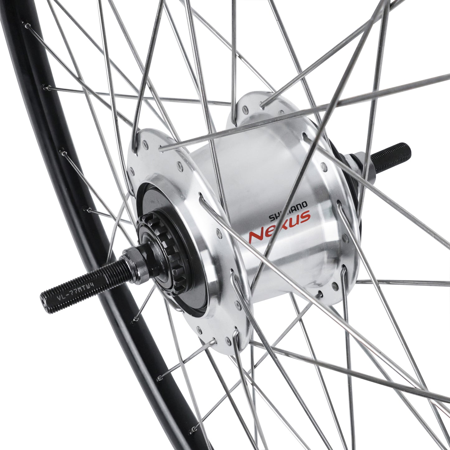 Roue PCP city arrière 26" moyeu Nexus 7 roller brake argent jante 19C