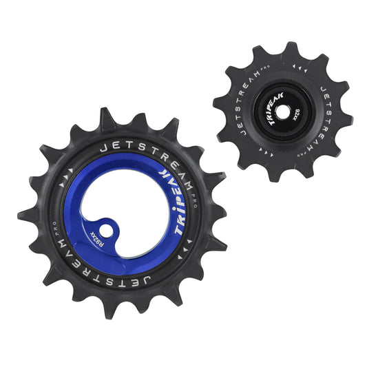Tripeak 12-18T Ceramic Derailleur Pulley 12x2v. Shimano Dura-Ace R9200 Dark Blue Set of 2