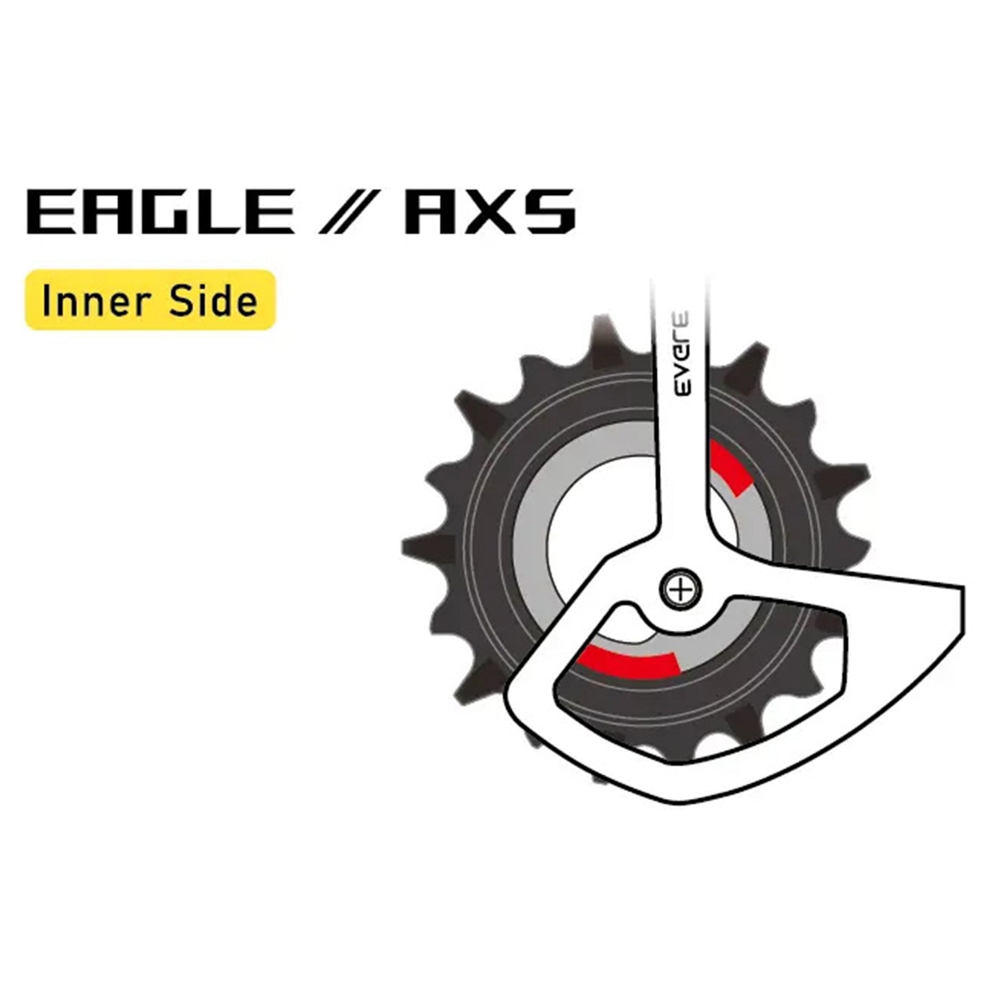 Galet dérailleur aopw Tripeak 12-18 dents céramique 12x1v. Sram VTT eagle axs noir jeu de 2