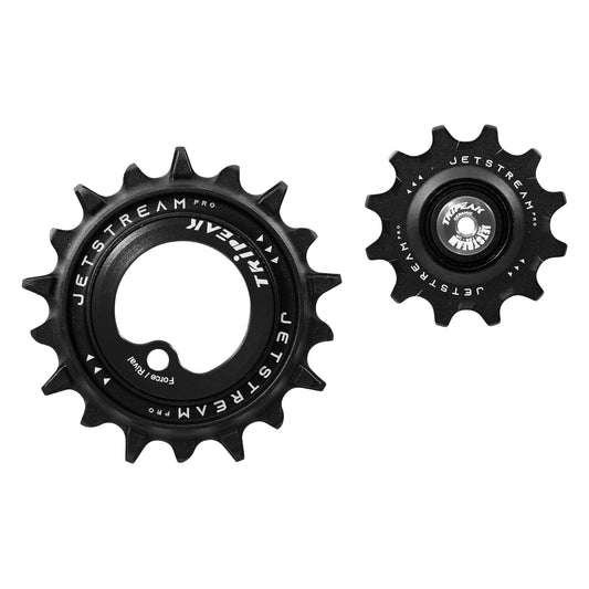 Tripeak 12-18 tooth ceramic derailleur pulley 12x2v. Sram AXS Force-Rival black -2023 set of 2
