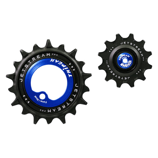 Tripeak 12-18T Ceramic Derailleur Pulleys 12x2v. Sram axs force-rival dark blue -2023 Set of 2