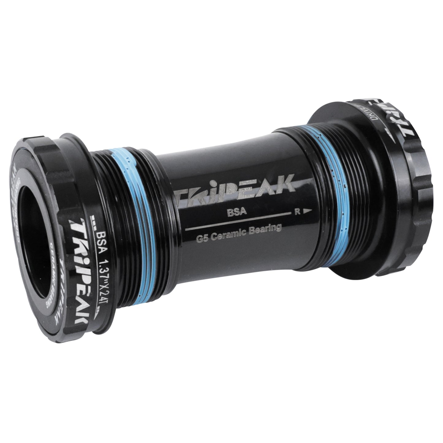 Cuvette intégrée boîtier fileté route Tripeak céramique anglais - bsc - 1,37x24 axe 24 mm noir (compatible Shimano)