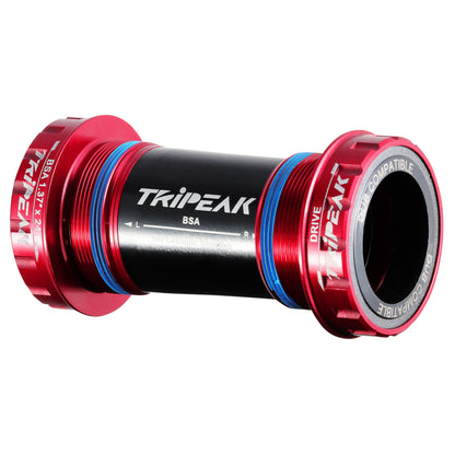 Cuvette intégrée boîtier fileté route Tripeak céramique anglais - bsc - 1,37x24 axe 24 mm rouge (compatible Shimano)