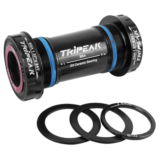 Tripeak 3-in-1 ceramic integrated bottom bracket, BSA threaded, English - 1.37x24, 68mm shell, BSA-DUB axle 24mm/28.99mm/30mm (Sram DUB/Rotor 3D/Shimano compatible)