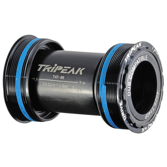 Integrated Tripeak 3-in-1 threaded road bottom bracket, 77.5 mm shell, 47 mm diameter, for 24 mm/28.99 mm/30 mm axle (Sram DUB/Rotor 3D/Shimano/Colnago compatible)