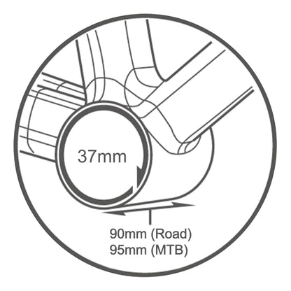 Integrated road bottom bracket press-fit Tripeak ceramic BB 90-95 mm diameter 37 for 24 mm axle (Shimano/Trek compatible)