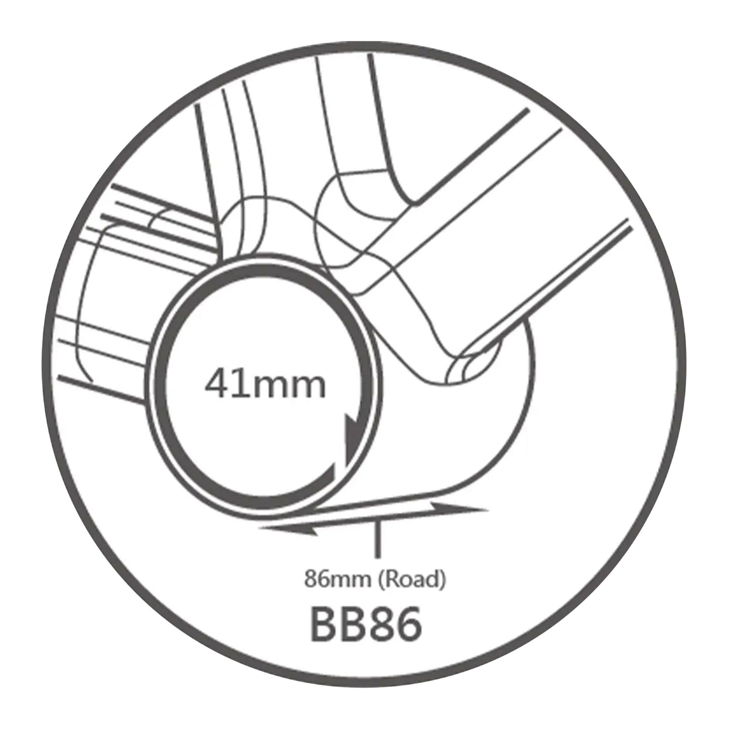 Cuvette intégrée boîtier VTT-route à emboîter-pressfit Tripeak céramique boîte 86-92 mm diam 41 mm pour axe 24 mm (compatible Shimano)