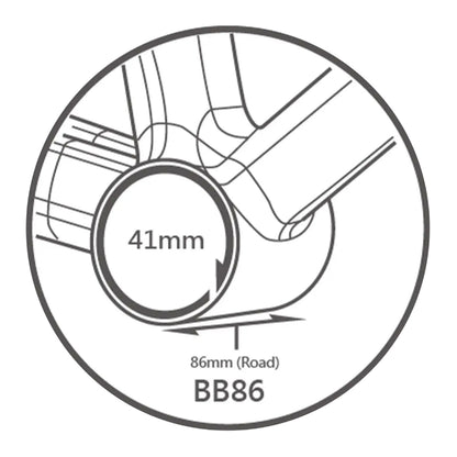 Cuvette intégrée boîtier VTT-route à emboîter-pressfit Tripeak céramique boîte 86-92 mm diam 41 mm pour axe 24 mm (compatible Shimano)