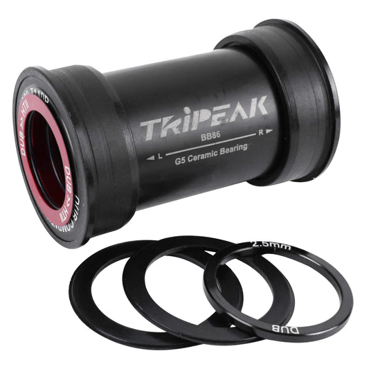 Integrated bottom bracket MTB-road press-fit 3-in-1 Tripeak ceramic bottom bracket 86-92 mm diameter 41 mm for 24 mm/28.99 mm/30 mm axle (Shimano/Sram dub/rotor compatible)