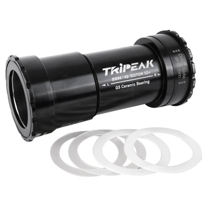 Integrated bottom bracket MTB-road press-fit-twistfit Tripeak ceramic bottom bracket 86-92 mm diameter 41 mm for 30 mm axle (Rotor compatible)