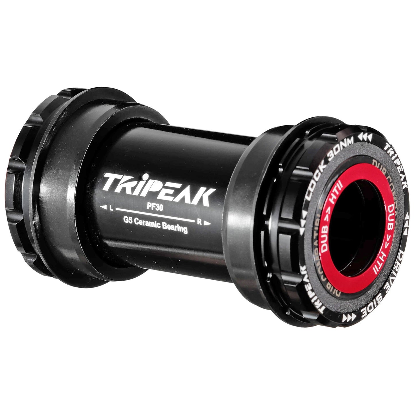 Integrated MTB bottom bracket to press-fit-twistfit 3in1 Tripeak ceramic bottom bracket 68-73 mm diam 46 mm for 24 mm/28.99 mm/30 mm axle (Shimano/Sram dub/rotor compatible)