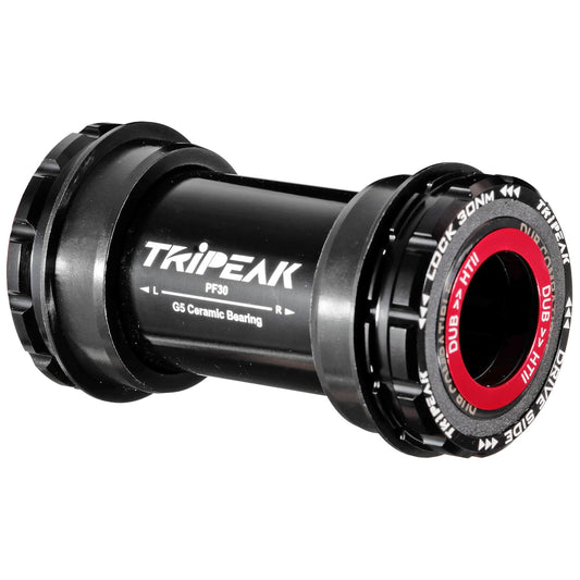 Integrated MTB bottom bracket to press-fit-twistfit 3in1 Tripeak ceramic bottom bracket 68-73 mm diam 46 mm for 24 mm/28.99 mm/30 mm axle (Shimano/Sram dub/rotor compatible)
