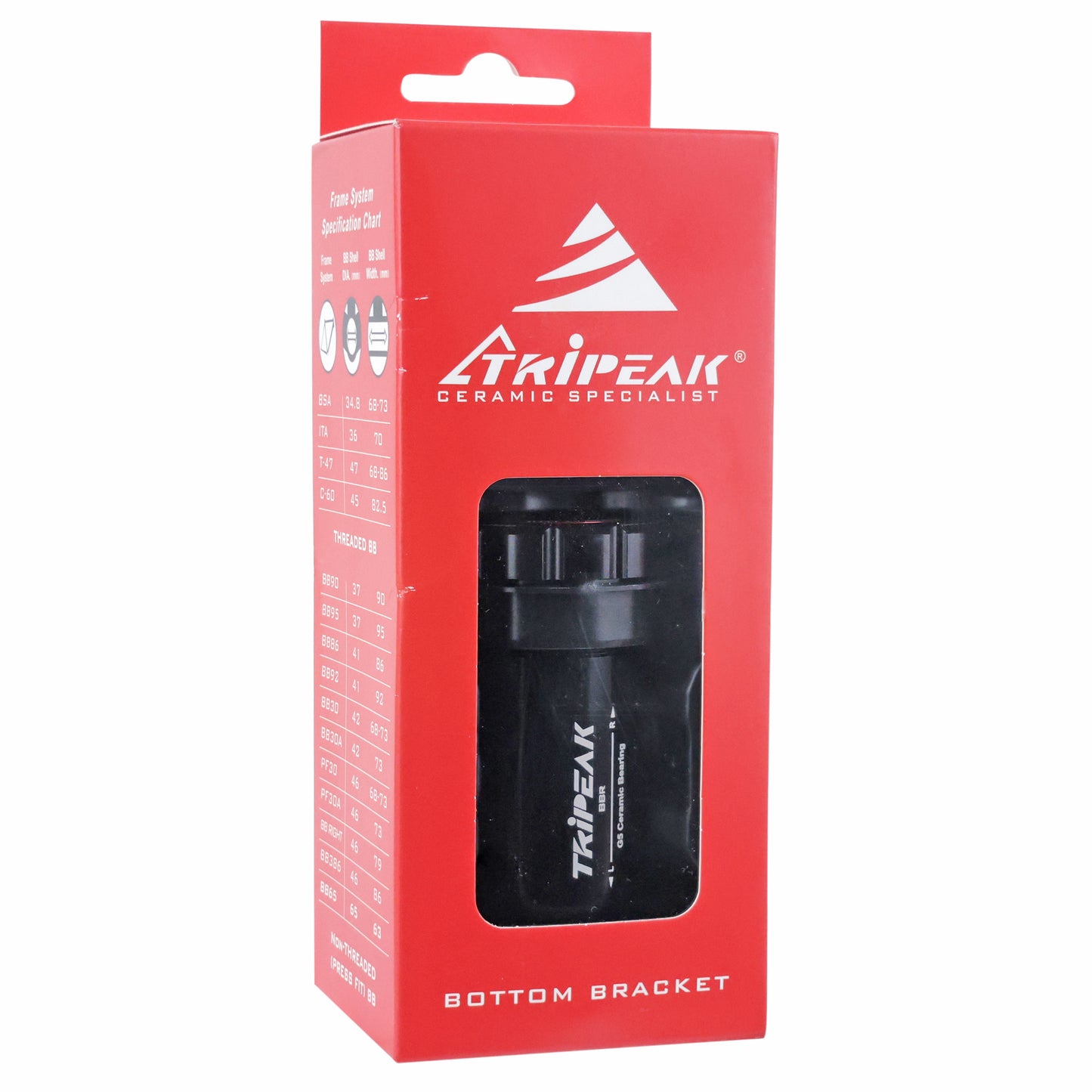 Bottom bracket for road bikes, press-fit-twistfit 3-in-1 Tripeak ceramic, shell 79 mm, diameter 46 mm, for 24 mm/28.99 mm/30 mm spindles (compatible with Shimano/Sram DUB/Rotor, Cervélo)