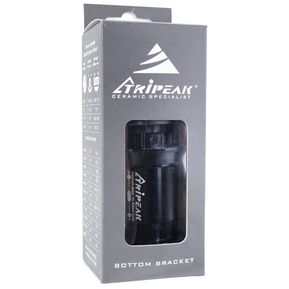 Integrated road bottom bracket to press-fit 3-in-1 Tripeak 63 mm shell 65 mm diameter for 24 mm/28.99 mm/30 mm axle (Shimano/Sram dub/Rotor compatible)