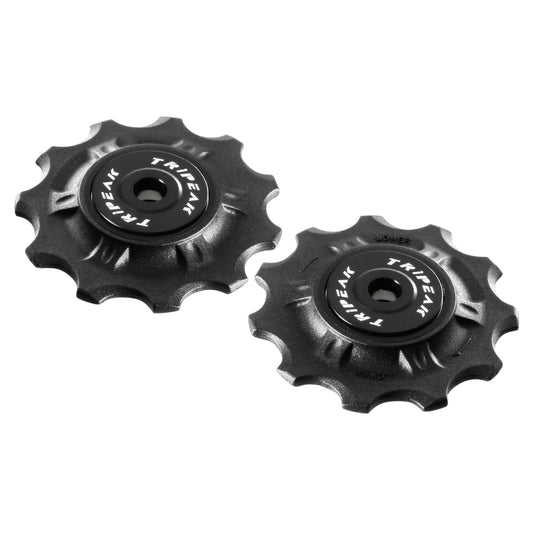 Tripeak 11-11 tooth ceramic 11-10 speed road derailleur pulley. Campagnolo black