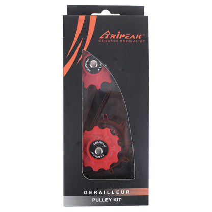 Galet dérailleur VTT Tripeak 11-11 dents céramique 11-10v. Shimano-Sram rouge